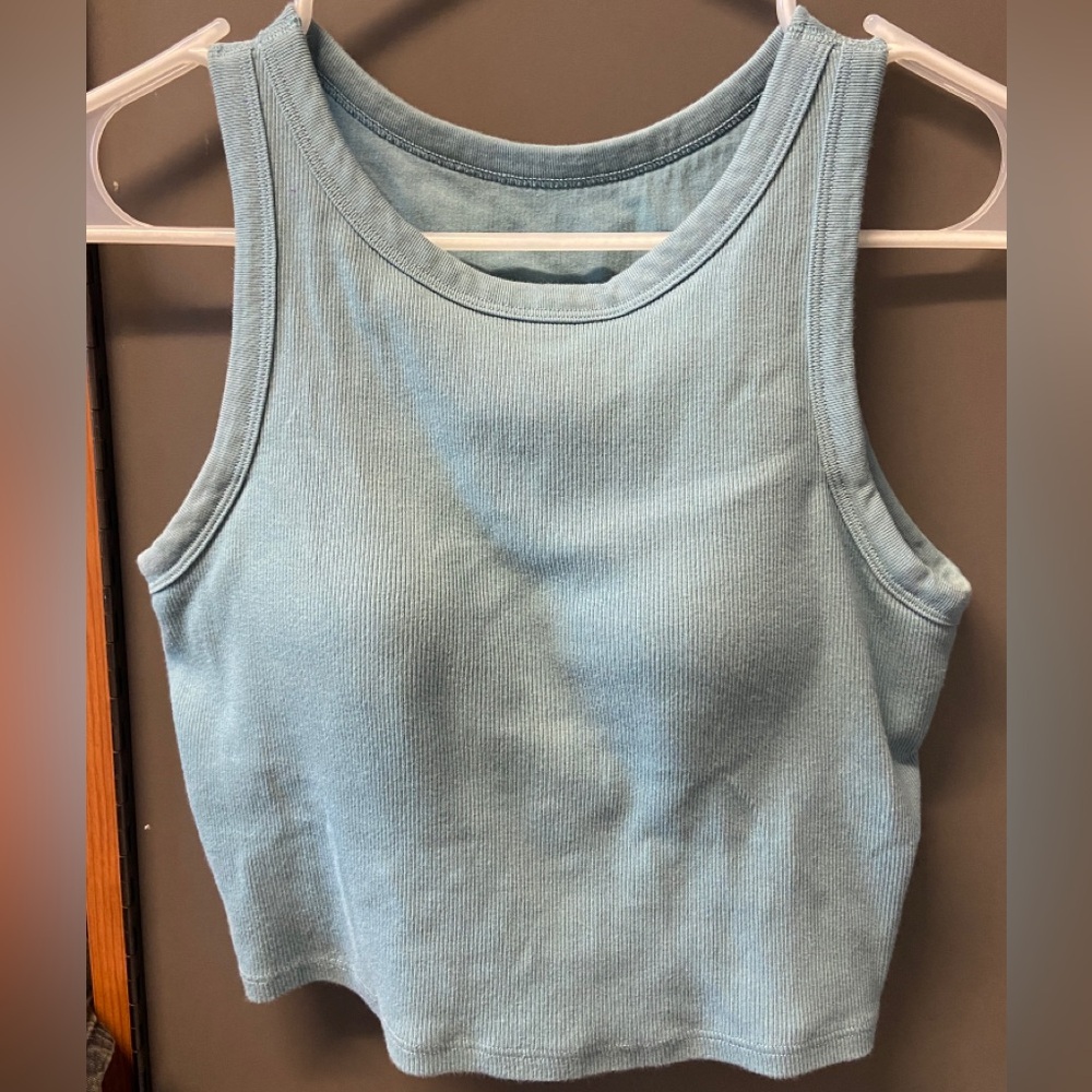 Ribbed Cropped Sleeveless Bra Top